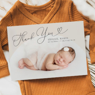 Cream Arch Frame Dankeschön an die Geburtserklärun Ankündigung