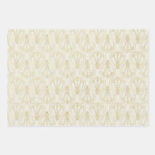 Cream Art Deco Geschenkpapier Set (Vorderseite 3)