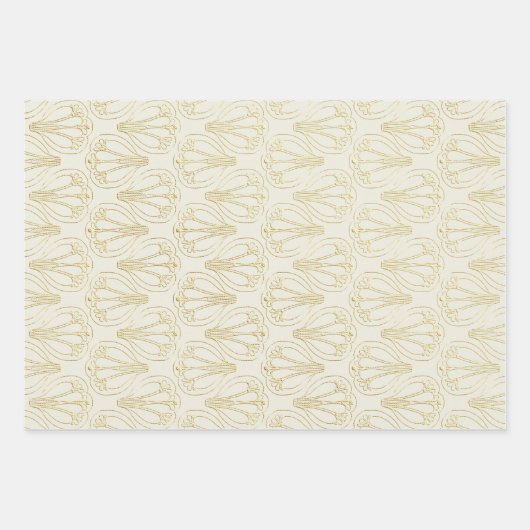 Cream Art Deco Geschenkpapier Set (Vorderseite)