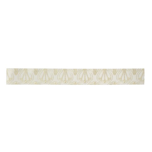 Cream Art Deco Satinband (Vorderseite)
