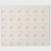 Cream Baby Liebe Script Elegante Babydusche Geschenkpapier (Flach)