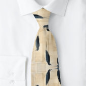 Cream Beige Crows Krawatte