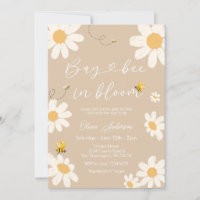 Cream Beige Daisy Bay Bee Baby Dusche