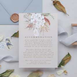 Cream Beige Pampas Grass Floral Jungle Wedding Begleitkarte