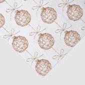 Cream Beige Round Ornaments Weihnachten Seidenpapier (Ausschnitt)