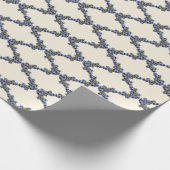Cream bird and flower trellis wrapping paper geschenkpapier (Ecke)