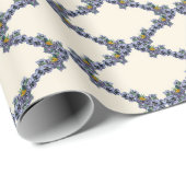 Cream bird and flower trellis wrapping paper geschenkpapier (Rolleneckpunkt)