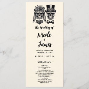 Cream Black & Gold Vintag Skelettheirat Programm