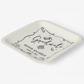 Cream Black Hand Drawn Doodles Graduation Quirky Pappteller (Gewinkelt)