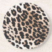 Cream Black Leopard Getränkeuntersetzer (Vorne)