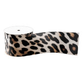 Cream Black Leopard Ripsband (Spule)