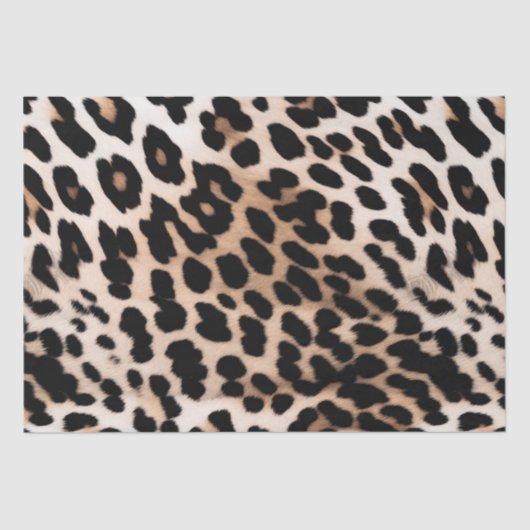Cream Black Leopard Seidenpapier (Vorderseite)