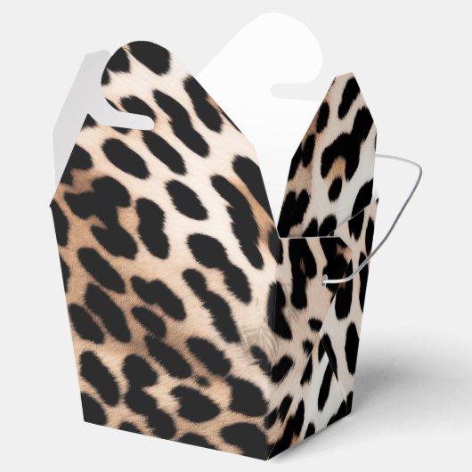 Cream Black Peach Leopard Hochzeit Geschenkschachtel (Geöffnet)