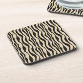 Cream Black Zebra Print Untersetzer (Linke Seite)