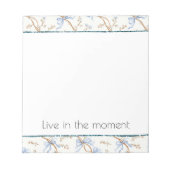 Cream Blue Bows Notizblock (Vorderseite)