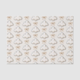 Cream Blue Cloud Nine Baby-Party Seidenpapier