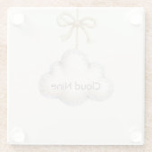 Cream Blue Cloud Nine Glasuntersetzer (Rückseite)