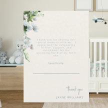 Cream Blue Text Message Ivy Baby Dusche Vielen Dan