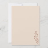 Cream Blume Summer Fall Baby Dusche per Mail Einladung (Rückseite)