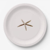 Cream Blush Starfish Beach Hochzeit Pappteller (Vorderseite)