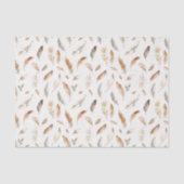 Cream Boho Federn Geburtstag Seidenpapier (Vorderseite)