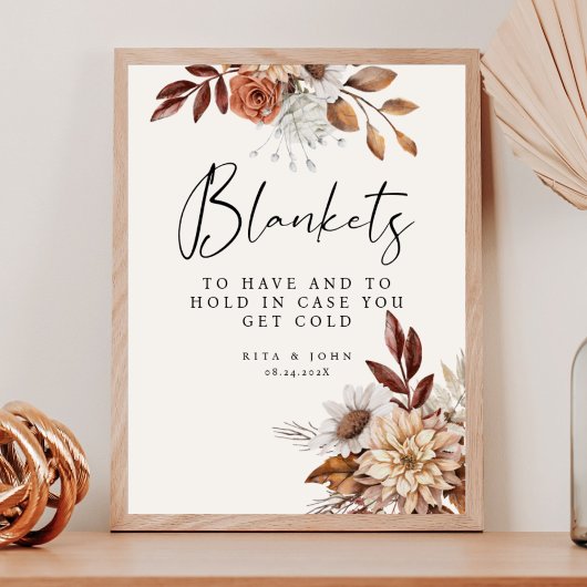 Cream Boho Hochzeit zu haben und zu trinken Zeiche Poster