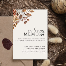 Cream Boho in liebevollem Gedächtnis Hochzeitszeic Poster