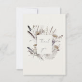 Cream Boho Wildlflower Babydusche Vielen Dank Dankeskarte (Vorderseite)