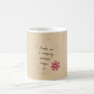 Cream Books Magische Rote Blume Kaffeetasse