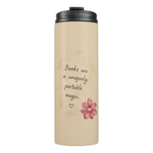 Cream Books Magische Rote Blume Thermosbecher