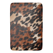 Cream Brown Black Cowhide Badematte (Vorderseite Vertikal)