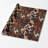 Cream Brown Black Cowhide Geschenkpapier (Ungerollt)