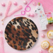 Cream Brown Black Cowhide Pappteller (Party)