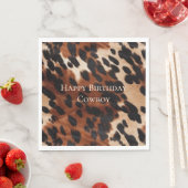 Cream Brown Black Cowhide Serviette (Beispiel)