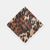 Cream Brown Black Cowhide Serviette (Ecke)