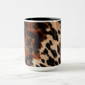Cream Brown Black Cowhide Tasse (Zentrum)