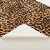 Cream Brown Black Leopard Cat Sherpadecke (3/4)