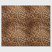 Cream Brown Black Leopard Geschenkpapier (Flach)