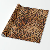 Cream Brown Black Leopard Geschenkpapier (Ungerollt)
