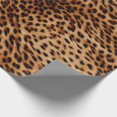 Cream Brown Black Leopard Geschenkpapier (Ecke)