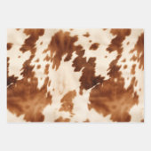 Cream Brown Cowhide Gold Tree Geschenkpapier Set (Vorderseite 2)