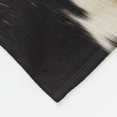 Cream Brown Cowhide Howdy Fleecedecke (Ecke)