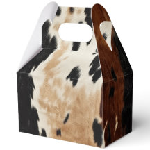 Cream Brown Cowhide Howdy