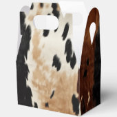 Cream Brown Cowhide Howdy Geschenkschachtel (Offen)