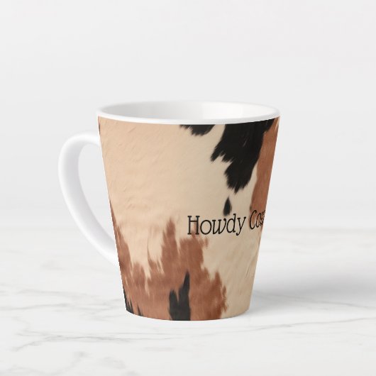 Cream Brown Cowhide Milchtasse (Linke Ecke)