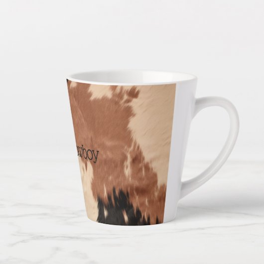 Cream Brown Cowhide Milchtasse (Rechts)