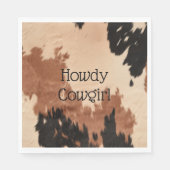 Cream Brown Cowhide Serviette (Vorderseite)