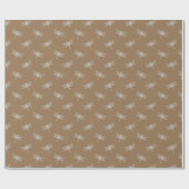 Cream Brown Dragonflies Geschenkpapier (Flach)