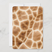 Cream Brown Giraffe Animal Gold Glitzer Party Einladung (Rückseite)