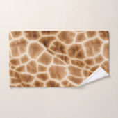 Cream Brown Giraffe Animal Print Badhandtuch Set (Handtuch)